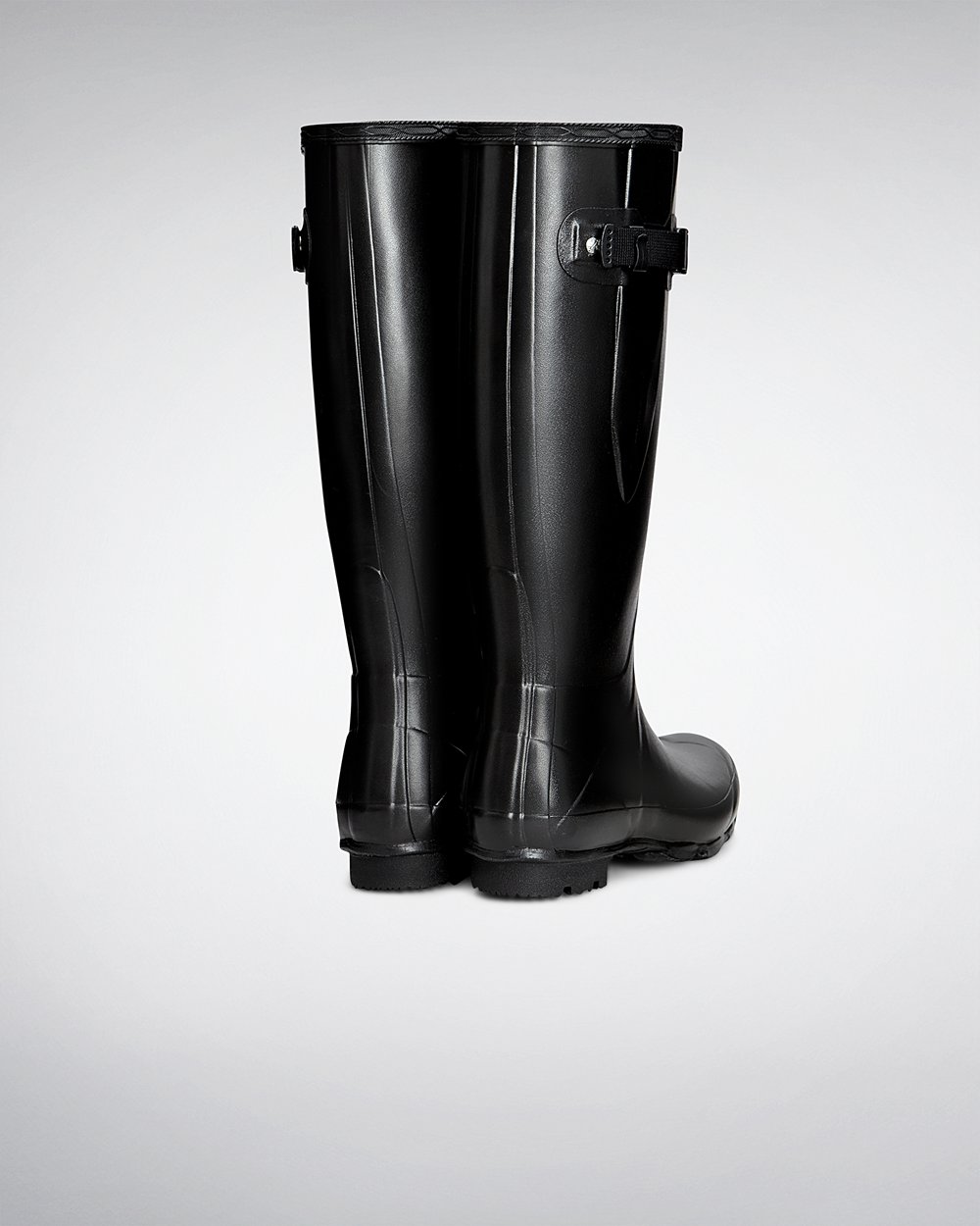 Galochas Altas Hunter Feminina Pretas - Norris Field Side Adjustable - 10JCLDAEI